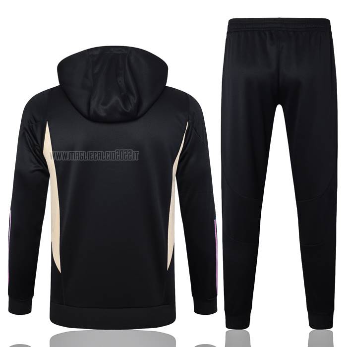 Tuta da Track de Felpa del Real Madrid Bambino 2023-2024 Nero y Blanco